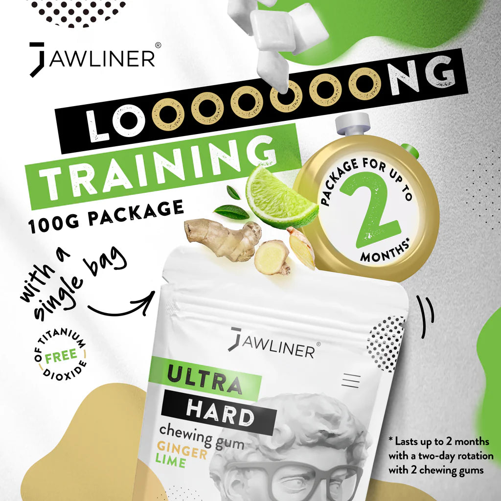 JAWLINER® Fitness Chewing Gum (New Flavor) Ginger Lime