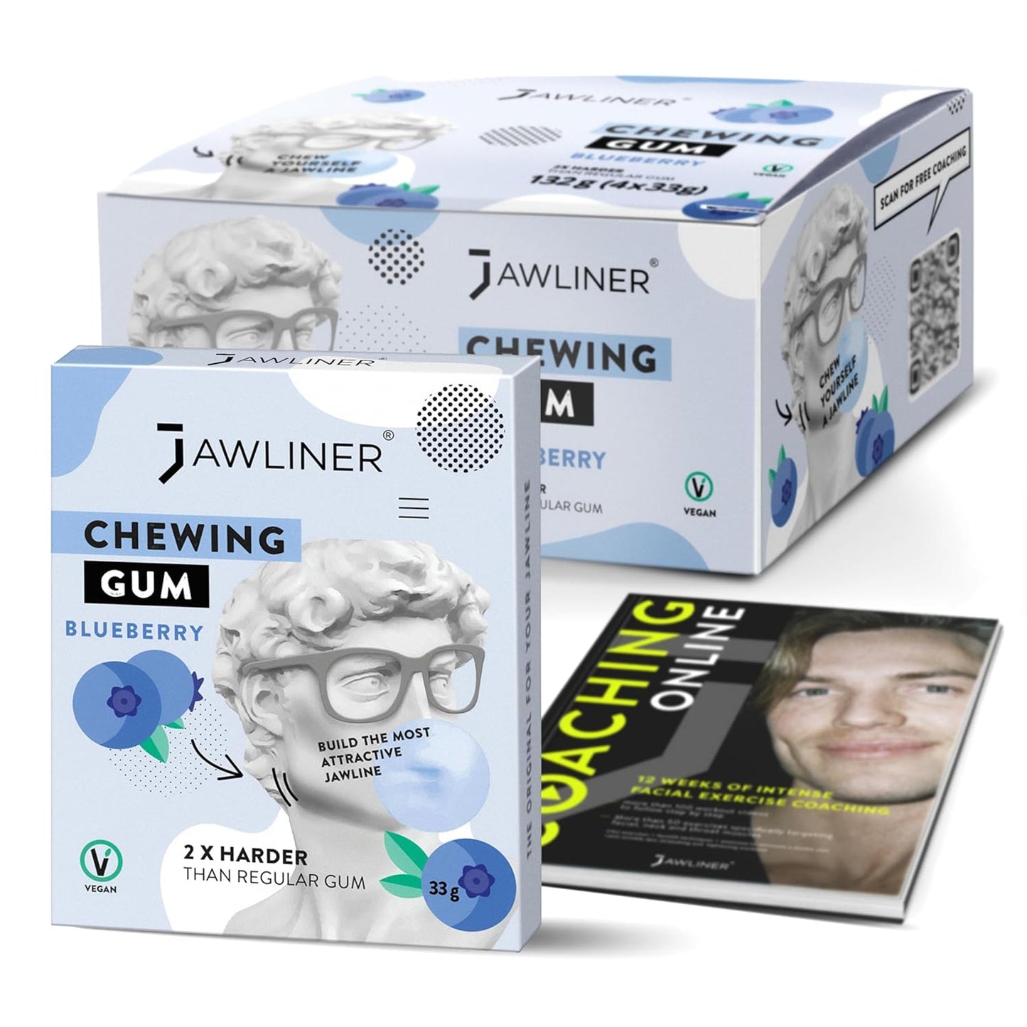 JAWLINER® Chewing Gum | Blueberry | Medium Hard