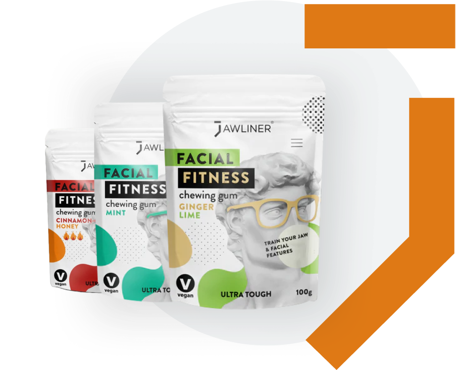  JAWLINER Fitness Chewing Gum (2 months pack) Jawline Gum -  Sugar Free Gum - Ginger Lime Gum - Jawline Exerciser For Mewing And Shapen  The Jaw - 15x Harder Than