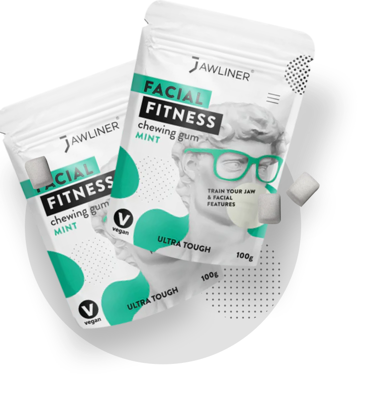 JAWLINER Fitness Chewing Gum (12 months pack) Jawline Gum - Sugar Free Gum  - Mint Gum - Double Chin Reducer - Jawline Exerciser For Mewing And Shapen