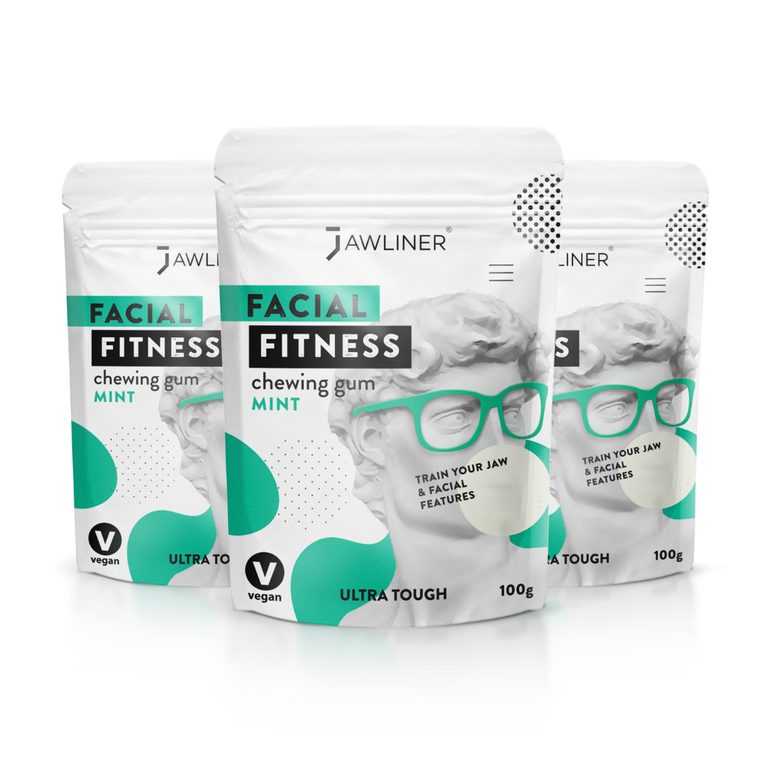 JAWLINER Fitness Chewing Gum - Develops a Strong Jawline
